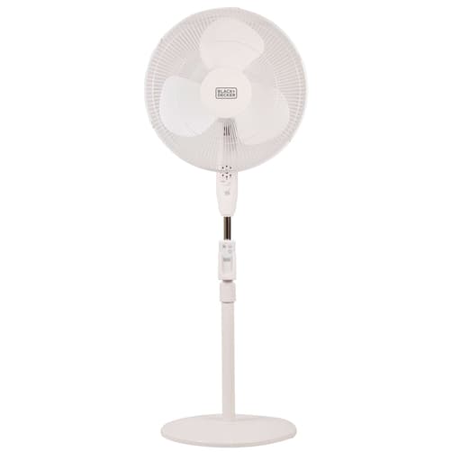 16 In. Stand Fan with Remote, White