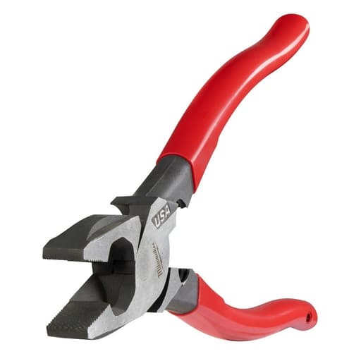 9" Lineman's Dipped Grip Pliers with Thread Cleaner