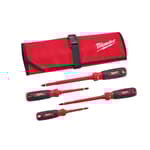 4 PC 1000V Insulated Screwdriver Set w/ Roll Pouch