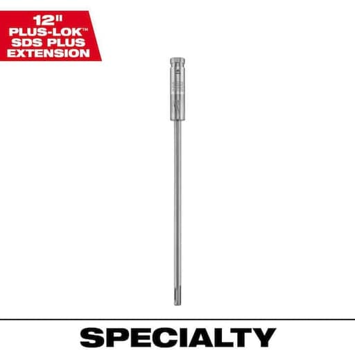 12" Plus-Lok SDS Plus Rotary Hammer Extension