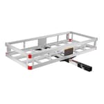 70108 Aluminum Cargo Carrier With High Side Rails- Trailer Hitch Mount For RV's, Trucks, SUV's, Vans, Cars With 2" Hitch Receiver - 500-lb Load Capacity, Grey, 49" x 22.5"