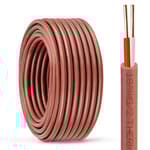 Thermostat Wire - 18/2 20FT Solid Copper 18AWG 2 Conductor Power Circuit Cable for Heating & air Conditioning Equipment, doorbells and Other Indoor/Outdoor Low Voltage Applications Use