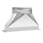 6-Inch Diameter Galvanized Transition for Rectangular to Round Duct,3-1/4-Inch x 10-Inch to 6-Inch, Galvanized Round Transition Connecting HVAC Duct Pipe Fittings