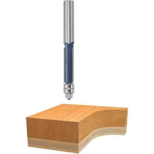 1/2 in x 1-1/2 in Carbide-Tipped 3-Flute Template Trim Bit