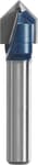 90° x 3/8 In. Carbide-Tipped V-Groove Bit