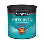 233334444 Polycrylic Protective Wood Finish, Clear Satin, ½ Pint