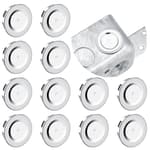 12 Pcs Knockout Seal Electrical Box 1 Inch Knockout Plugs Round Steel Removable Seal Cap for Closure Unused Box Outlets, Compatible with Size of The Conduit Pipe