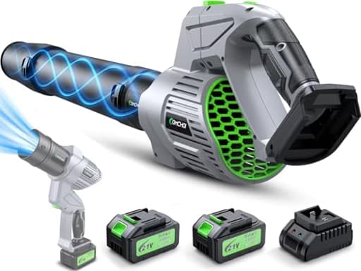 Electric Leaf Blower Cordless, 900,000 RPM, 2 x 4.0Ah Batteries & Charger, Handheld Leaf Blowers for Lawn Care, 5 Speed Mode, Portable Lightweight Grass Blower for Yard, Patio & Outdoor Use