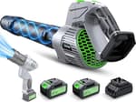 Electric Leaf Blower Cordless, 900,000 RPM, 2 x 4.0Ah Batteries & Charger, Handheld Leaf Blowers for Lawn Care, 5 Speed Mode, Portable Lightweight Grass Blower for Yard, Patio & Outdoor Use