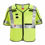 AR/FR Cat. 1 Class 3 Breakaway High Visibility Yellow Mesh Safety Vest - L/XL