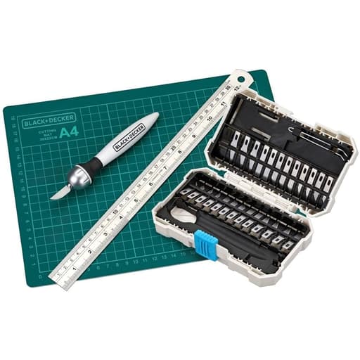Craft Hobby Knife Kit with 26 Assorted Blades and Cutting Mat