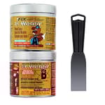 PC-Woody Wood Repair Epoxy Paste Kit with Mixing Tool, Two-Part 6 oz in Two Cans, Tan