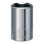 1/4-in Drive 10mm 6 Point Shallow Socket