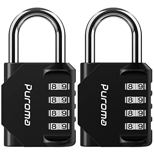 2 Pack Combination Lock for Locker 4 Digit Outdoor Waterproof Padlock for School, Gym, Sports, Fence, Toolbox, Gate, Case, Outdoor, Hasp Storage