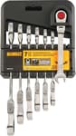 7-Piece Ratcheting Flex Head Combination Wrench Set