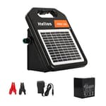 10 Miles Solar Electric Fence Charger with Day/Night Mode, 0.11J Portable Solar Fence Charger with Rechargeable Solar Panel for 24-Hour Uninterrupted Protection Electric Fence Energizer