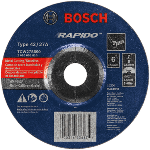 Thin cutting wheel for angle grinders (Rapido Type 27A)