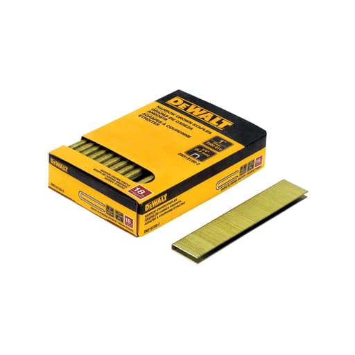 1 in. 18 Gauge 1/4 in. Narrow Crown Staples (2500 pk)