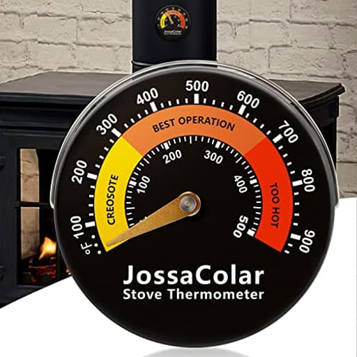 Wood Stove Thermometer Magnetic Pipe Thermometer for Stove, Fireplace & Flue Temperature Gauge
