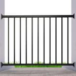 CR Fence & Rail Metal Railing for Deck, Metal Guard Rail Kit with Balusters for Deck 36 inch, Wrought Iron Kit and Porch Ideal for Residential and Commercial Use, 4ft Wide