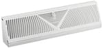 Baseboard Register Vent- RoundFlow Design for Maximum air Flow - Smooth air Adjust Lever - Heavy Duty Steel - Easy Install