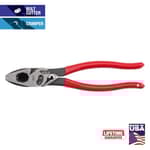 9" Lineman's Dipped Grip Pliers with Crimper & Bolt Cutter