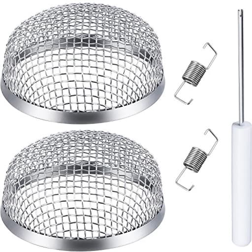 2 Pack Flying Insect Screen RV Furnace Vent Screen RV Water Heater Vent Cover 2.8 Inch Stainless Steel Mesh with Installation Tool