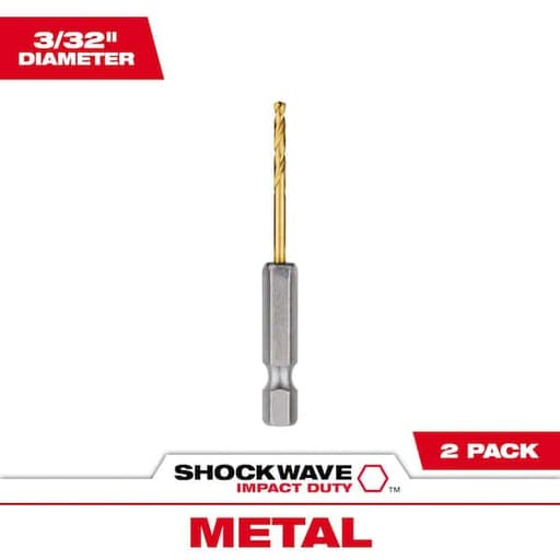 3/32 in. Titanium SHOCKWAVE Drill Bit