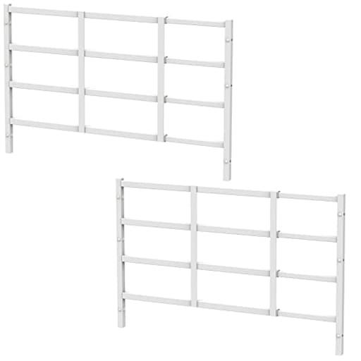 Fixed Window Safety Guard 19”x 38” *2 Pack Adjustable Width Prevents Accidental Falls,Non-Egress, Tamper Resistant Screws Included,White