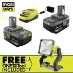18V ONE+ 4Ah Lithium-ion Starter Kit with Hybrid LED Work Light