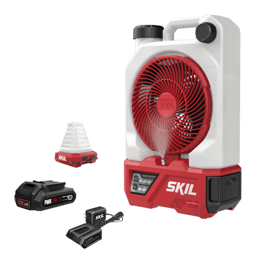 12V/20V 7 In. Misting Fan and Collapsible Lantern Combo