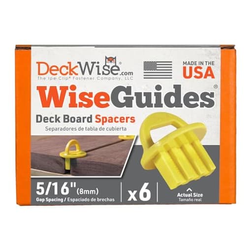 WiseGuides 5/16" Gap Deck Board Spacer Guide for Hardwood, Pressure Treated Lumber, Thermal Wood, PVC and Composite Decking Alignment