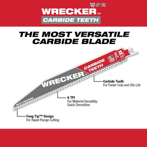 THE WRECKER with Carbide Teeth SAWZALL Blade