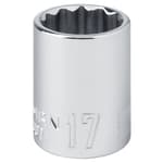 Socket 3/8Dr 17Mm12Ptdp