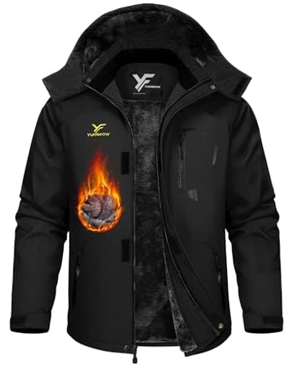 Men Winter Jacket Work Coat Waterproof Windbreaker Insulated Heavy Softshell Heat Warm Thermal Clothes Ski Snow Snowboard Snowmobile Casual Outdoor Research Cold Weather Safety Security Construction