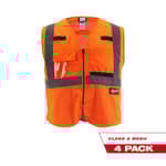 Class 2 High Visibility Orange Mesh Safety Vest - L/XL