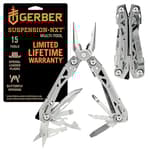 Gear Suspension-NXT 15-in-1 EDC Multi tool with Pocket Knife, Needle Nose Pliers and Wire Stripper Tools, Gifts for Men, Survival and Camping Gear, Stainless Steel