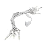 Vintage Style T5 Warm White LED Christmas Lights, 11 Feet White Wire String of 10 Mini Bulbs, UL Listed Indoor/Outdoor Tree Lighting