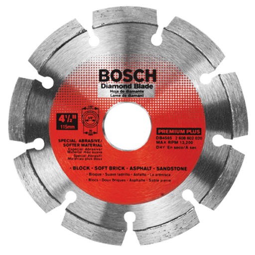 4-1/2 In. Premium Plus Segmented Rim Diamond Blade for Soft Materials