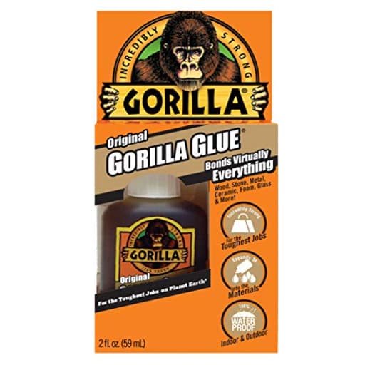 Original Gorilla Glue, Waterproof Polyurethane Glue, 2 Ounce Bottle, Brown,