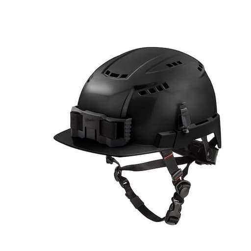 Black Front Brim Vented Safety Helmet