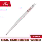 12" 5 TPI Sawzall Blades (5 Pk)