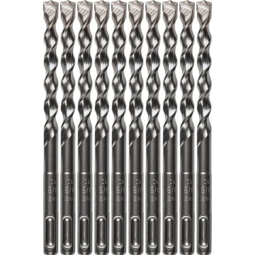 3/8in x 6in SDS-Plus Bit, 2-Cutter, 10pk