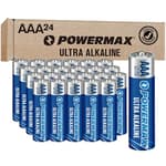 24-Count Triple AAA Batteries, Ultra Long Lasting Alkaline Battery for Home and Office, 10-Year Shelf Life, Reclosable Packaging