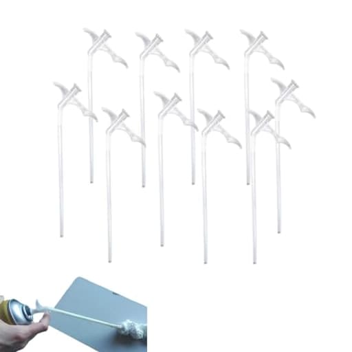 10Pcs Spray Foam Tubes Nozzle, Gap Filling Insulating Foam Spray Replacement Tube, DIY Foams Spray Accessory for DIY Spray Foam Clear