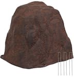 21.5” H Polyresin Faux Landscape Rock Cover - Lightweight Fake Rock Well Pump Cover for Outside - Brown