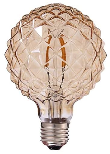 Vintage LED Edison Bulb G30 4W Dimmable LED Filament Bulb Globe Pineapple Shaped Light Bulb 2300K Warm White E26 400LM Equivalent 40W Incandescent