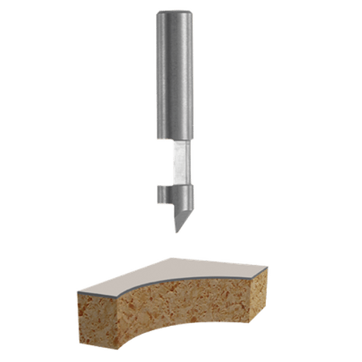 1/4 in x 1/4 in Solid Carbide 1-Flute Hole and Flush Trim Bit