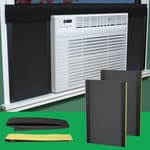 Window Air Conditioner, 2 pieces of surface insulation EVA board, 17 inches * 11 inches, fully enclosed design, Summer/Winter Heat and Draft Insulating,Two-Piece Panels Window Seal