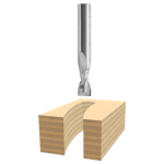 Solid Carbide Double-Flute Upcut Spiral Bit